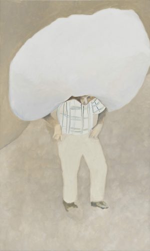 Le porteur de foin, 2025, oil on canvas, 175 x 105 cm